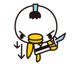 samurai bird sticker #586215