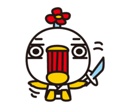 samurai bird sticker #586216