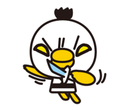 samurai bird sticker #586219