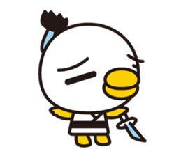 samurai bird sticker #586220