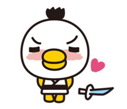 samurai bird sticker #586221