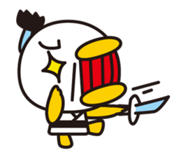 samurai bird sticker #586223