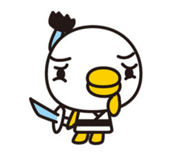 samurai bird sticker #586225