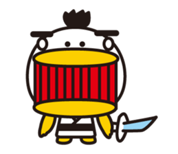 samurai bird sticker #586226