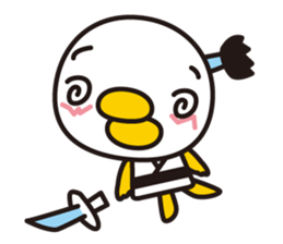 samurai bird sticker #586227