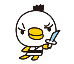 samurai bird sticker #586228