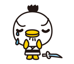 samurai bird sticker #586229