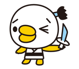 samurai bird sticker #586230
