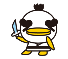 samurai bird sticker #586231