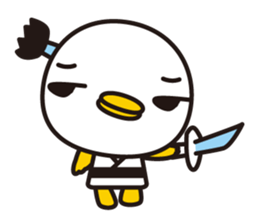 samurai bird sticker #586232