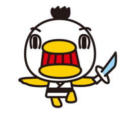 samurai bird sticker #586233