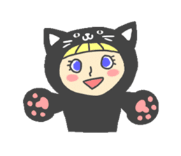 hood of cat sticker #587533