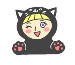 hood of cat sticker #587551