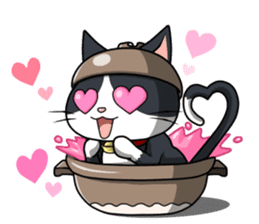 Earthenware Cat Pot"DONYABEE" sticker #587706