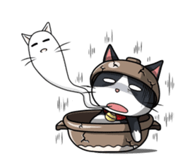 Earthenware Cat Pot"DONYABEE" sticker #587710