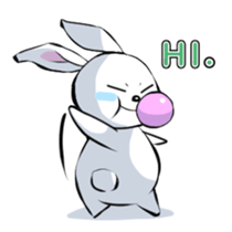 Lazy rabbit(eng) sticker #587837