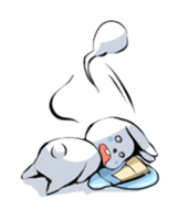Lazy rabbit(eng) sticker #587839