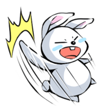 Lazy rabbit(eng) sticker #587846