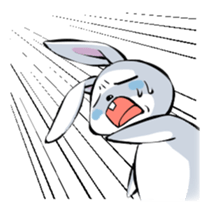 Lazy rabbit(eng) sticker #587850