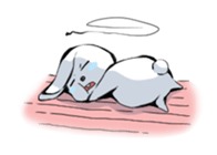 Lazy rabbit(eng) sticker #587854