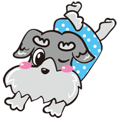 Jiji stamp of miniature schnauzer