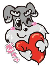 Jiji stamp of miniature schnauzer sticker #587914