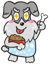 Jiji stamp of miniature schnauzer sticker #587916