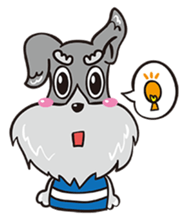 Jiji stamp of miniature schnauzer sticker #587919