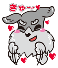 Jiji stamp of miniature schnauzer sticker #587924