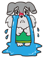 Jiji stamp of miniature schnauzer sticker #587926