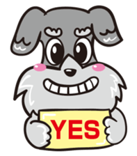 Jiji stamp of miniature schnauzer sticker #587930