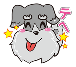 Jiji stamp of miniature schnauzer sticker #587937