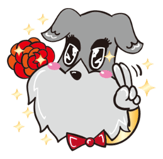 Jiji stamp of miniature schnauzer sticker #587938