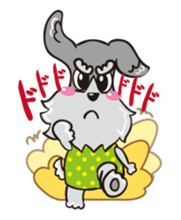 Jiji stamp of miniature schnauzer sticker #587940