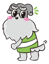 Jiji stamp of miniature schnauzer sticker #587941