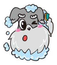 Jiji stamp of miniature schnauzer sticker #587945