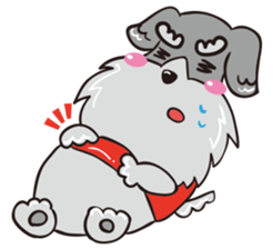 Jiji stamp of miniature schnauzer sticker #587947