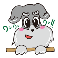 Jiji stamp of miniature schnauzer sticker #587952