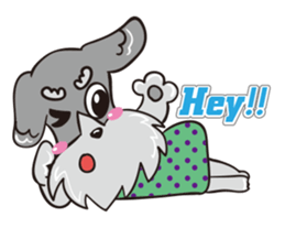 Jiji stamp of miniature schnauzer sticker #587953