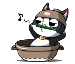 Earthenware Cat Pot"DONYABEE"ver.2 sticker #588248