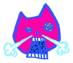 skull cat sticker #589195