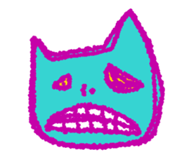 skull cat sticker #589219