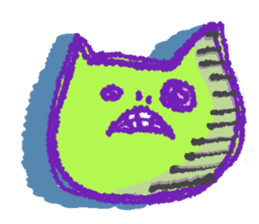 skull cat sticker #589222