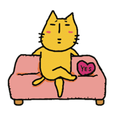 Charlie a middle aged cat sticker #590121