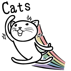 the simple sticker of cats
