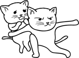 the simple sticker of cats sticker #590627