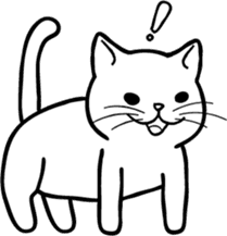 the simple sticker of cats sticker #590630