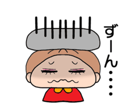 girl bun head sticker #590979
