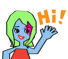 Zombie Girl Sticker sticker #591474