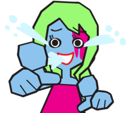 Zombie Girl Sticker sticker #591476